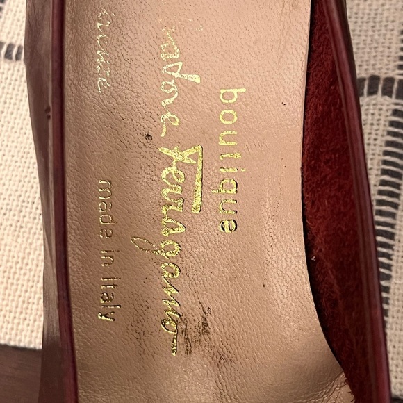 Salvatore Ferragamo Burgundy Leather Loafers W/Tassels Size 6B Vintage Vibe Chi - Picture 9 of 12